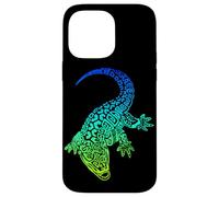 Coccodrillo coccodrillo mare e natura lucertola stile polinesiano Custodia per iPhone 14 Pro Max