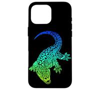 Coccodrillo coccodrillo mare e natura lucertola stile polinesiano Custodia per iPhone 16 Pro Max