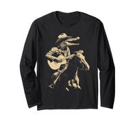 Coccodrillo Cowboy Suonare Chitarra Cavaliere Cavaliere Western Maglia a Manica