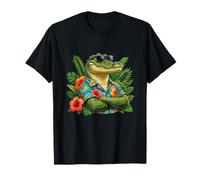 Coccodrillo Fresco in Camicia Hawaiana Tropic Maglietta