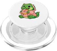 Coccodrillo mangiare ciambella grafica coccodrillo kawaii anime PopSockets PopGrip per MagSafe