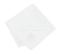 Coccole - Fazzoletto Battesimo Bimba Angioletto Panna - Fazzoletto Battesimo Personalizzato con Nome e Data per Cerimonia 100% Made in Italy - Tessuto Piquet