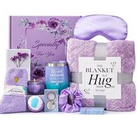 Coccole regalo per donne, set regalo di compleanno per la cura di sé pacchetto relax spa vasca da bagno per la mamma, cesti regalo per lei, cesto regalo per donne, amiche, sorelle, mamme con coperta