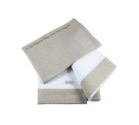 Coccole - Set 3pz Lenzuolo Lettino Asilo Bianco/Ecru - Lenzuolo, Federa e Copribrandina Personalizzati - Personalizzabile Con Nome Asilo in Pelle Ovo