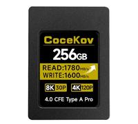 CoceKov Scheda di memoria CFexpress 4.0 da 256 GB, 1780 MB/s in lettura e 1600 MB/s in scrittura, per registrazione video RAW 4K 120P/8K 30P, compatibile con fotocamere Sony a1/a7S III/FX3/a7m4/Alpha