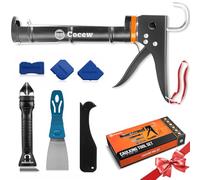 Cocew Kit per pistola per sigillatura, in silicone liscio e strumento di rimozione del calafataggio, strumento di finitura sigillante per intonaco per cucina, bagno, finestra, lavandino, giuntura