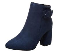 Cocey Stivaletti alla moda da donna, per autunno e inverno, 8,5 cm, Blu scuro, 38 EU