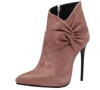 Cocey Stivaletti alla moda in pelle scamosciata con punta a punta e tacchi a spillo, Colore: rosa., 43 EU