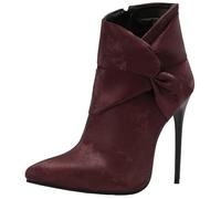 Cocey Stivaletti alla moda in pelle scamosciata con punta a punta e tacchi a spillo, rosso vivo, 35 EU