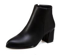 Cocey Stivaletti da donna con tacco a blocco, Nero , 43 EU