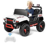 Coche eléctrico para niños, Auto elettrica per bambini da 12 Volt, RC Parental, macchinina elettrica per bambini, macchina elettrica (Gris)