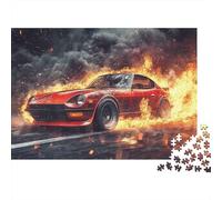 Coche que quema fuego Puzzle Da 1000 Pezzi in Carta Ecologica Per Bambini, Puzzle Di Relax Mentale, Divertimento in Pausa Ufficio, Puzzle Più Venduto Per Feste Di Bambini 52x38cm/1000pcs