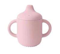 Cocholate | Bicchiere da apprendimento in silicone personalizzato | Tazza da allenamento personalizzabile | Ideale per lo sviluppo dei bambini | Prime fasi autonomia (rosa chiaro)