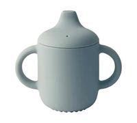 Cocholate | Bicchiere da apprendimento in silicone personalizzato | Tazza da allenamento personalizzabile | Ideale per lo sviluppo dei bambini | Prime fasi autonomia (grigio)