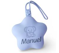 Cocholate | Porta ciucci in silicone personalizzati | Salva ciucci bambino | Senza BPA | Custodia per ciuccio personalizzabile (blu)