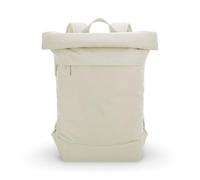 Cocholate | Zaino personalizzato Roll-Top con scomparto per laptop da 15,6" - impermeabile, design urbano con ricamo personalizzato - ideale per regalo o lavoro, ecru, 50 × 40 × 13 cm