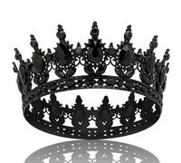 COCIDE Corone nere da donna gotico diademi per donne corona emo regina oscura principessa tiara cristallo strass Halloween festa di compleanno accessori per capelli