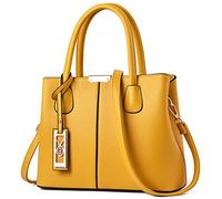 COCIFER Purses and Handbags for Women Shoulder Tote Bags Top Handle Satchel (lemon)