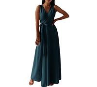 Cocila Abiti da Cerimonia Taglie Forti Abito da Lungo da Donna, Senza Maniche, a Vita Alta, Casual, Estivo, da Donna Vestiti Eleganti Festa (Green, M)