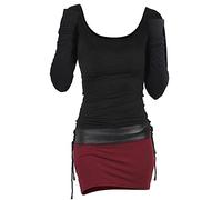 Cocila Abiti Donna Eleganti Vestito da Pullover con Lacci a Maniche Lunghe Casual da Donna Autunno Quotidiano con Cappuccio Mini Abito Aderente Bicolore a Contrasto Vestito Allattamento Manica Lunga