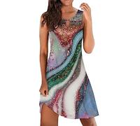 Cocila Abito Chemisier Donna Lungo Elegante Vestito Curvy Cerimonia Vestito Incrociato Viscosa Vestito Corto Leggero Abiti Donna Estivi 2023 Vestiti Cerimonia Donna Invernali (A, S)