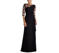 Cocila Abito Lungo Boho Floreale da Donna Abito da Sposa da Donna in Pizzo Tinta Unita Girocollo a Manica Media Vestito 800