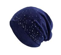 Cocila Autumn And Winter Style Starry Soft Velvet Pullover cap for Warmth Ear Cappello Pioggia Cuffia da Notte per Capelli Ricci Uomo Estivo Blu Donna Bianco Berretto PON Balaclava Lana