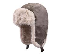 Cocila Autunno E Inverno Cappello Lei Feng Spesso Caldo Coppia Femminile con Protezione per Le Orecchie in Velluto Che Guida da Pilota Freddo Bustine (Dark Gray One Size) Cappello da Solo Tondo