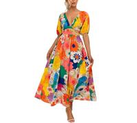 Cocila Black of Friday 2023 Tubino Donna Cerimonia Gonne Lunga Donna Elegante Abito Cerimonia Comunione Vestito Elegante 18Esimo Vestito Donna Lungo Cotone Prime Deals October 11-12 My Orders Placed