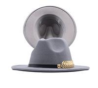 Cocila Buckle Wool Hat Panama Classic Womens Belt Floppy Wide Caps Gatto (Grey One Size) Cappello di Paglia Nero Donna Cappello Donna Estivo Pescatora Bianco Pescatore Viola Uomo Taglia 56