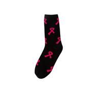 Cocila Calze Da Neve Breast Cancer Awareness Socks Ribbon Soft Ankle Crew Autoreggenti Compressione Graduata Senza Punta Black One Size Calzini Elastico Corte Donna Cotone Estive Filo Di Scozia