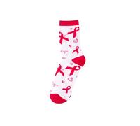 Cocila Calze Da Neve Breast Cancer Awareness Socks Ribbon Soft Ankle Crew Autoreggenti Compressione Graduata Senza Punta Hot Pink One Size Calzini Donna Cotone Caldo Elastici Bianchi Elastico