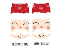 Cocila Calze Da Neve Natale Carino 3D Caviglia Femminile Amazing Novità Crazy Calzini Stampa Di Coppia Personalizzato B One Size Donna Corti Cotone Senza Elastico Corte Lurex Estive Filo Scozia