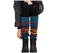 Cocila Calze Lana Uomo Donna A Maglia Natale Snowflake Stack Calzini Ispessiti Pile Fawn Foot Woolen Caldo Leggings Cotone Eleganti Navy One Size Elastiche Senza Elastico Donne Corte Lurex Di