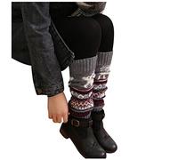 Cocila Calze Lana Uomo Donna A Maglia Natale Snowflake Stack Calzini Ispessiti Pile Fawn Foot Woolen Caldo Leggings Cotone Eleganti Grey One Size Corte Donne Filo Di Scozia Leggeri Senza