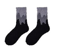 Cocila Calze Lana Uomo Donna Calzini Sfocati Da Slipper Winter Cabin Warm Soft Coral Fleece Comodi Con Stampa A Onde Casa Pantofole Coppia Donne One Size Calzino Cotone Corte Filo Di Scozia