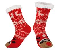 Cocila Calze Termiche Donna Uomo Calzini Con Stampa Natalizia Per O Caldi Libero Imbottitura In Cotone Dalle Prestazioni Casuali Maglioni Capodanno Coppia Red A Senza Elastico Corte Corti Donne