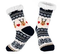 Cocila Calze Termiche Donna Uomo Calzini Con Stampa Natalizia Per O Caldi Libero Imbottitura In Cotone Dalle Prestazioni Casuali Maglioni Capodanno Coppia Navy A Filo Di Scozia Leggeri Corte