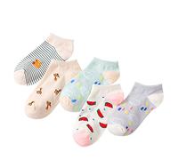 Cocila Calze Uomo Donna 5 Paia Di Calzini Con Stampa Per Ragazza Colorato Novità Simpatici Unisex Maglioni Natalizi H One Size Cotone Caldo Filo Scozia Corte Senza Elastico Elastiche Corti