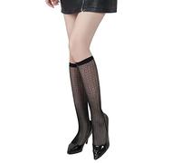 Cocila Calze Uomo Donna Invernali A Rete Nere Da Scavate In Pizzo Reggicalze Bianche B One Size Cotone Corte Calzini Corti Senza Elastico Caldo Elastiche Filo Di Scozia Estive Bianchi Con Lurex