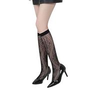 Cocila Calze Uomo Donna Invernali A Rete Nere Da Scavate In Pizzo Reggicalze Bianche D One Size Calzini Corti Cotone Filo Di Scozia Leggeri Caldo Estivi Corte Lurex Senza Elastico Elastici