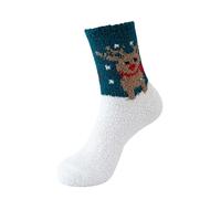 Cocila Calze Uomo Donna Invernali Lady Senior Plush Sleeping Socks Home Coral Velvet Christmas Neonata Lucide Blue One Size Calzini Cotone Corte Corti Con Lurex Senza Elastico Elastiche Elastici