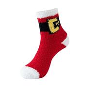 Cocila Calze Uomo Donna Invernali Lady Senior Plush Sleeping Socks Home Coral Velvet Christmas Neonata Lucide Rd2 One Size Corte Calzini Leggeri Di Cotone Senza Elastico Donne Caldo Bianchi Lurex