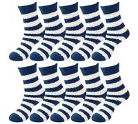 Cocila Calze Uomo Donna Lunghe Calzini Invernali Da Lavoro Morbidi E Termici Con Cuscino Per Stivali 5 Paia Ciabatte Coppia Personalizzate Navy One Size Corti Cotone Senza Elastico Calzino Lurex
