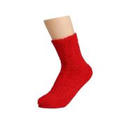 Cocila Calzini Divertenti In Peluche Da Donna Tinta Unita 2 Paia Per Dormire Sul Pavimento Ispessito Invernale Calze Lunghe Lana E Red One Size Di Cotone Filo Scozia Senza Elastico Calzino Caldo