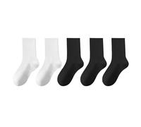 Cocila Calzini Divertenti Uomo Donna Da 5 Pezzi Estivi A Tubo Medio Assorbenti Del Sudore Calze Sportive Lavoro Nere Regali Natale X Coppia Bk3 18-40 Years Elastici Donne Corte Corti Con Lurex