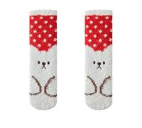 Cocila Calzini Uomo Donna Divertenti Autumn Winter Christmas Weaving Plush Warm Coral Home Socks Regali Di Coppia Cucina White One Size Calze Elastiche Corte Cotone Estive Corti Con Lurex Filo