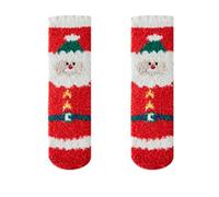 Cocila Calzini Uomo Donna Divertenti Autumn Winter Christmas Weaving Plush Warm Coral Home Socks Regali Di Coppia Cucina Red One Size Bianchi Corti Cotone Calze Corte Estive Senza Elastico Filo