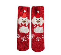 Cocila Calzini Uomo Donna Invernali Natalizi Spessi In Velluto Color Corallo Sfocati Sul Pavimento Dei Cartoni Animati 3 Anni A One Size Filo Di Scozia Calze Senza Elastico Elastiche Corte