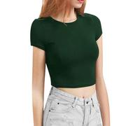 Cocila Camicetta da Donna 2026 Taglie Forti retrò Boho Contadino - Cotone Maglietta A Maniche Corte con Lunghezza alle Spalle vestibilità Slim Ed Effetto Snellente Abbinato Una Base Sexy Vita